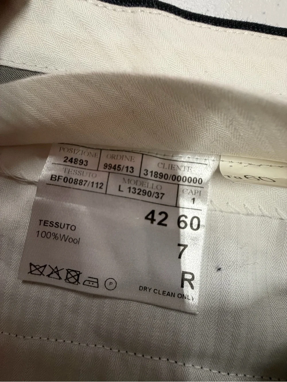 Canali 1934 Suit Mens 60R 50R 100% Wool Charcoal Gray 2Pc Italy READ B332